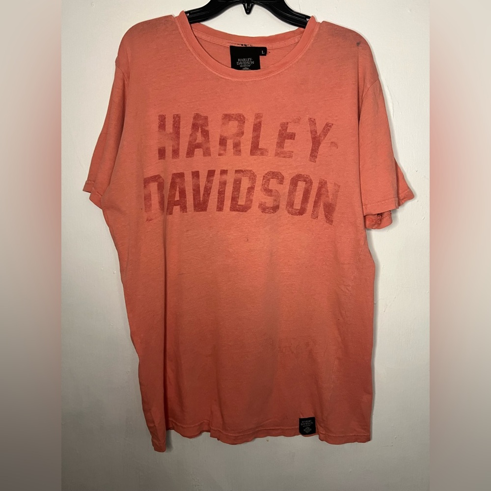 Vintage Harley-Davidson Orange Men's Shirt
